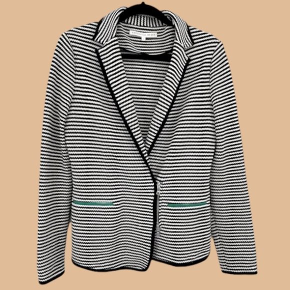Veronica Beard Jackets & Blazers - Veronica Beard Cotton Knit Striped Blazer Jacket